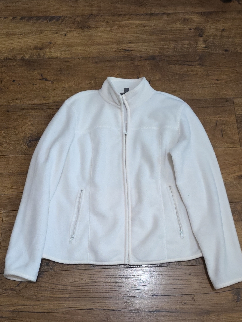 Style & Co. Cream Teddy Zip-Front Jacket